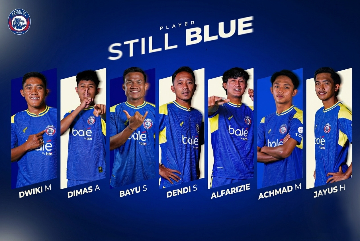 Arema FC Perpanjang Tujuh Pemain Lokal, Kombinasi Pengalaman dan Regenerasi